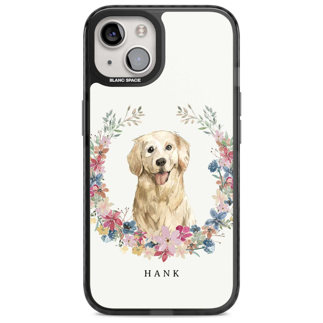 Personalised Golden Retriever - Watercolour Dog Portrait Custom Phone Case iPhone 15 Plus / Magsafe Black Impact Case,iPhone 15 / Magsafe Black Impact Case,iPhone 14 Plus / Magsafe Black Impact Case,iPhone 14 / Magsafe Black Impact Case,iPhone 13 / Magsafe Black Impact Case Blanc Space