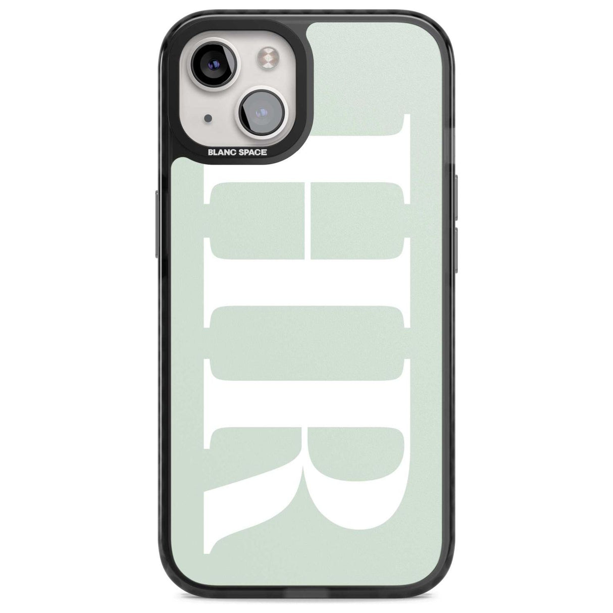 Personalised White & Seafoam Green Personalised Custom Phone Case iPhone 15 Plus / Magsafe Black Impact Case,iPhone 15 / Magsafe Black Impact Case,iPhone 14 Plus / Magsafe Black Impact Case,iPhone 14 / Magsafe Black Impact Case,iPhone 13 / Magsafe Black Impact Case Blanc Space