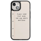 Personalised School Paper Custom Phone Case iPhone 15 Plus / Magsafe Black Impact Case,iPhone 15 / Magsafe Black Impact Case,iPhone 14 Plus / Magsafe Black Impact Case,iPhone 14 / Magsafe Black Impact Case,iPhone 13 / Magsafe Black Impact Case Blanc Space