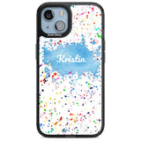 Personalised Rainbow Paint Splatter Custom Phone Case iPhone 15 Plus / Magsafe Black Impact Case,iPhone 15 / Magsafe Black Impact Case,iPhone 14 Plus / Magsafe Black Impact Case,iPhone 14 / Magsafe Black Impact Case,iPhone 13 / Magsafe Black Impact Case Blanc Space