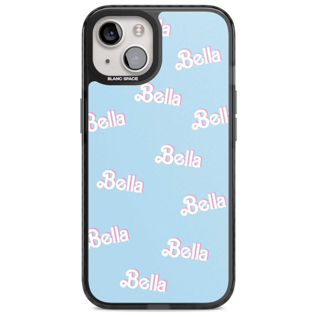 Personalised Cute Name Pattern Custom Phone Case iPhone 15 Plus / Magsafe Black Impact Case,iPhone 15 / Magsafe Black Impact Case,iPhone 14 Plus / Magsafe Black Impact Case,iPhone 14 / Magsafe Black Impact Case,iPhone 13 / Magsafe Black Impact Case Blanc Space