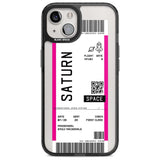 Personalised Saturn Space Travel Ticket Custom Phone Case iPhone 15 Plus / Magsafe Black Impact Case,iPhone 15 / Magsafe Black Impact Case,iPhone 14 Plus / Magsafe Black Impact Case,iPhone 14 / Magsafe Black Impact Case,iPhone 13 / Magsafe Black Impact Case Blanc Space