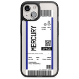 Personalised Mercury Space Travel Ticket Custom Phone Case iPhone 15 Plus / Magsafe Black Impact Case,iPhone 15 / Magsafe Black Impact Case,iPhone 14 Plus / Magsafe Black Impact Case,iPhone 14 / Magsafe Black Impact Case,iPhone 13 / Magsafe Black Impact Case Blanc Space