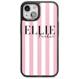 Personalised Pink Stripes Custom Phone Case iPhone 15 Plus / Magsafe Black Impact Case,iPhone 15 / Magsafe Black Impact Case,iPhone 14 Plus / Magsafe Black Impact Case,iPhone 14 / Magsafe Black Impact Case,iPhone 13 / Magsafe Black Impact Case Blanc Space