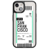 Personalised San Francisco Boarding Pass Custom Phone Case iPhone 15 Plus / Magsafe Black Impact Case,iPhone 15 / Magsafe Black Impact Case,iPhone 14 Plus / Magsafe Black Impact Case,iPhone 14 / Magsafe Black Impact Case,iPhone 13 / Magsafe Black Impact Case Blanc Space