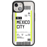 Personalised Mexico City Boarding Pass Custom Phone Case iPhone 15 Plus / Magsafe Black Impact Case,iPhone 15 / Magsafe Black Impact Case,iPhone 14 Plus / Magsafe Black Impact Case,iPhone 14 / Magsafe Black Impact Case,iPhone 13 / Magsafe Black Impact Case Blanc Space