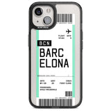 Personalised Barcelona Boarding Pass Custom Phone Case iPhone 15 Plus / Magsafe Black Impact Case,iPhone 15 / Magsafe Black Impact Case,iPhone 14 Plus / Magsafe Black Impact Case,iPhone 14 / Magsafe Black Impact Case,iPhone 13 / Magsafe Black Impact Case Blanc Space