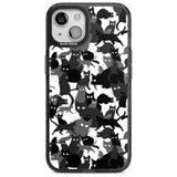 Black & White Cat Camouflage Phone Case iPhone 15 Plus / Magsafe Black Impact Case,iPhone 15 / Magsafe Black Impact Case,iPhone 14 Plus / Magsafe Black Impact Case,iPhone 14 / Magsafe Black Impact Case,iPhone 13 / Magsafe Black Impact Case Blanc Space