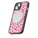 Red on Pink Dalmatian Polka Dot Spots