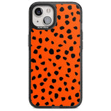 Black & Bright Red Dalmatian Polka Dot Spots Phone Case iPhone 15 Plus / Magsafe Black Impact Case,iPhone 15 / Magsafe Black Impact Case,iPhone 14 Plus / Magsafe Black Impact Case,iPhone 14 / Magsafe Black Impact Case,iPhone 13 / Magsafe Black Impact Case Blanc Space