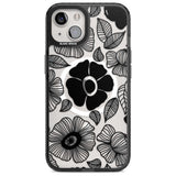 Black Flowers Phone Case iPhone 15 Plus / Magsafe Black Impact Case,iPhone 15 / Magsafe Black Impact Case,iPhone 14 Plus / Magsafe Black Impact Case,iPhone 14 / Magsafe Black Impact Case,iPhone 13 / Magsafe Black Impact Case Blanc Space