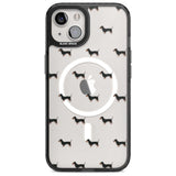 Dachshund Dog Pattern Clear Phone Case iPhone 15 Plus / Magsafe Black Impact Case,iPhone 15 / Magsafe Black Impact Case,iPhone 14 Plus / Magsafe Black Impact Case,iPhone 14 / Magsafe Black Impact Case,iPhone 13 / Magsafe Black Impact Case Blanc Space