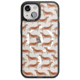 Dachshund (Red) Watercolour Dog Pattern Phone Case iPhone 15 Plus / Magsafe Black Impact Case,iPhone 15 / Magsafe Black Impact Case,iPhone 14 Plus / Magsafe Black Impact Case,iPhone 14 / Magsafe Black Impact Case,iPhone 13 / Magsafe Black Impact Case Blanc Space