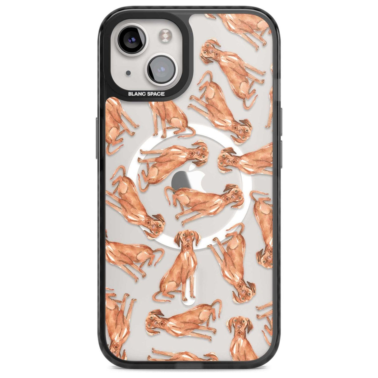 Hungarian Vizsla Watercolour Dog Pattern Phone Case iPhone 15 Plus / Magsafe Black Impact Case,iPhone 15 / Magsafe Black Impact Case,iPhone 14 Plus / Magsafe Black Impact Case,iPhone 14 / Magsafe Black Impact Case,iPhone 13 / Magsafe Black Impact Case Blanc Space