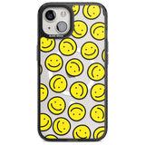 Happy Face Clear Pattern Phone Case iPhone 15 Plus / Magsafe Black Impact Case,iPhone 15 / Magsafe Black Impact Case,iPhone 14 Plus / Magsafe Black Impact Case,iPhone 14 / Magsafe Black Impact Case,iPhone 13 / Magsafe Black Impact Case Blanc Space