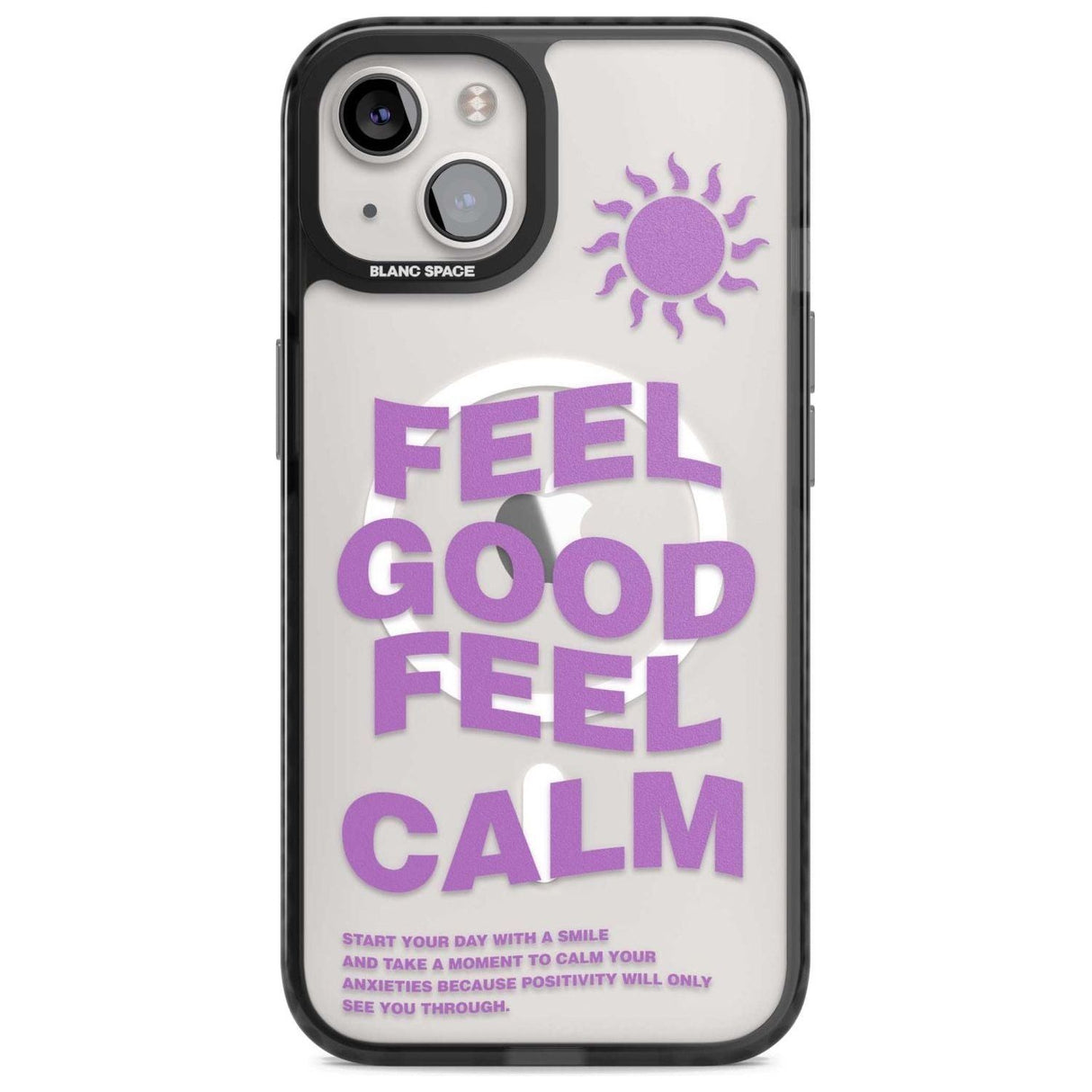 Feel Good Feel Calm (Purple) Phone Case iPhone 15 Plus / Magsafe Black Impact Case,iPhone 15 / Magsafe Black Impact Case,iPhone 14 Plus / Magsafe Black Impact Case,iPhone 14 / Magsafe Black Impact Case,iPhone 13 / Magsafe Black Impact Case Blanc Space