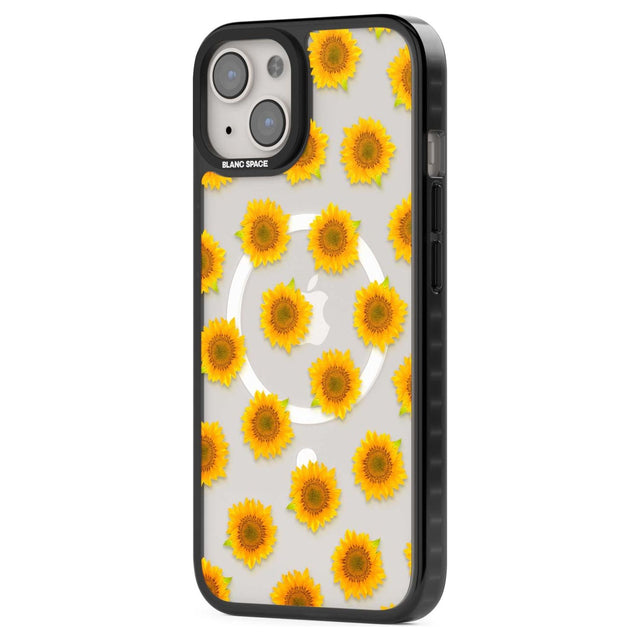 Sunflowers Transparent Pattern