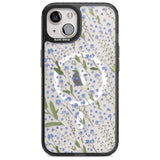 Blue Wild Flower Design Phone Case iPhone 15 Plus / Magsafe Black Impact Case,iPhone 15 / Magsafe Black Impact Case,iPhone 14 Plus / Magsafe Black Impact Case,iPhone 14 / Magsafe Black Impact Case,iPhone 13 / Magsafe Black Impact Case Blanc Space