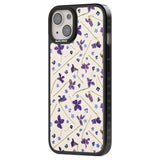 Violet Floral Pattern Design - Cream