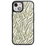 Fern Leaf Pattern Design - Cream Phone Case iPhone 15 Plus / Magsafe Black Impact Case,iPhone 15 / Magsafe Black Impact Case,iPhone 14 Plus / Magsafe Black Impact Case,iPhone 14 / Magsafe Black Impact Case,iPhone 13 / Magsafe Black Impact Case Blanc Space