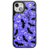 Bats n' Bones Pattern Phone Case iPhone 15 Plus / Magsafe Black Impact Case,iPhone 15 / Magsafe Black Impact Case,iPhone 14 Plus / Magsafe Black Impact Case,iPhone 14 / Magsafe Black Impact Case,iPhone 13 / Magsafe Black Impact Case Blanc Space