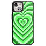 Green Heart Illusion Phone Case iPhone 15 Plus / Magsafe Black Impact Case,iPhone 15 / Magsafe Black Impact Case,iPhone 14 Plus / Magsafe Black Impact Case,iPhone 14 / Magsafe Black Impact Case,iPhone 13 / Magsafe Black Impact Case Blanc Space