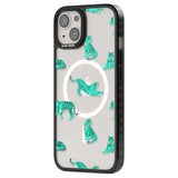 Turquoise Tiger Jungle Cat Pattern