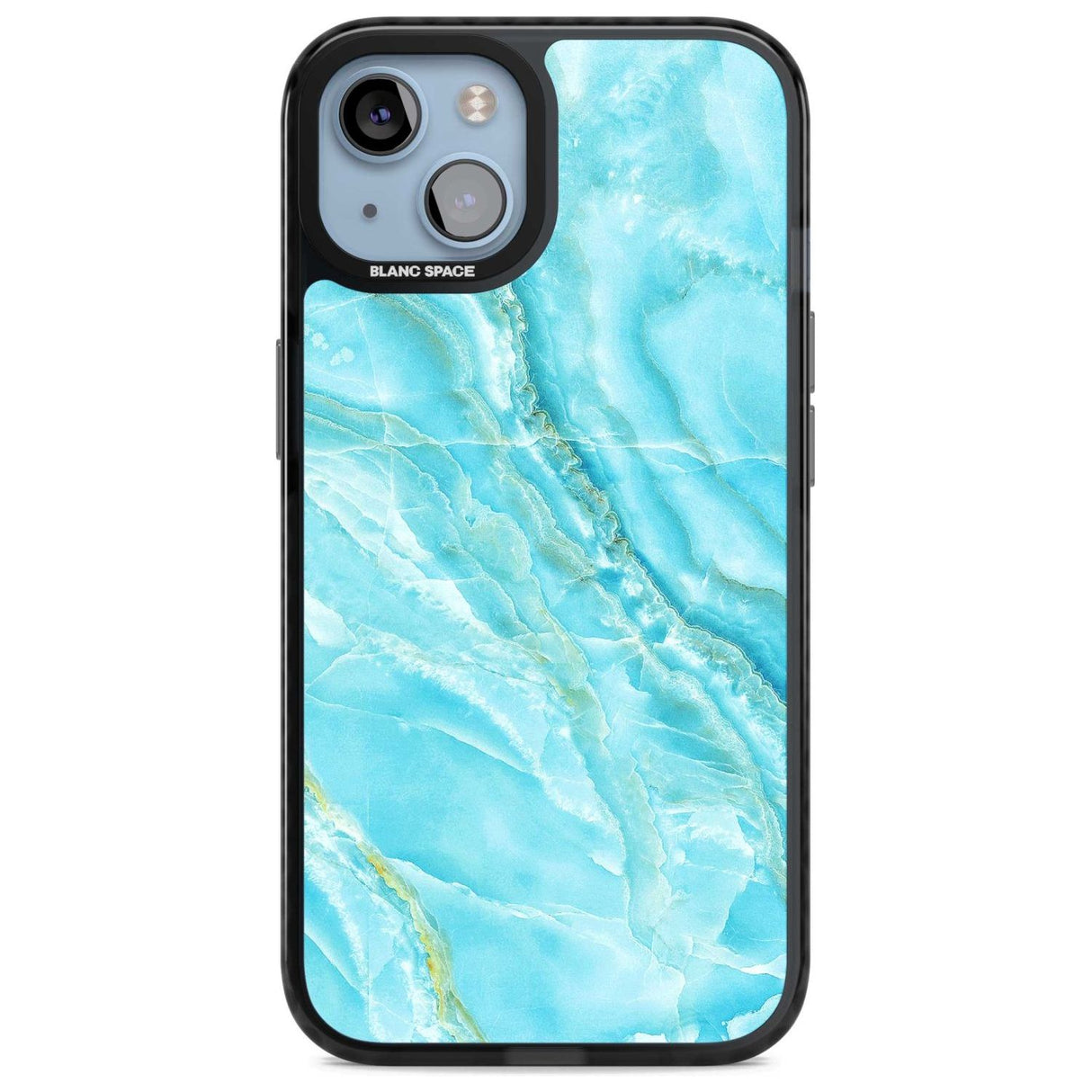 Bright Blue Onyx Marble Phone Case iPhone 15 Plus / Magsafe Black Impact Case,iPhone 15 / Magsafe Black Impact Case,iPhone 14 Plus / Magsafe Black Impact Case,iPhone 14 / Magsafe Black Impact Case,iPhone 13 / Magsafe Black Impact Case Blanc Space