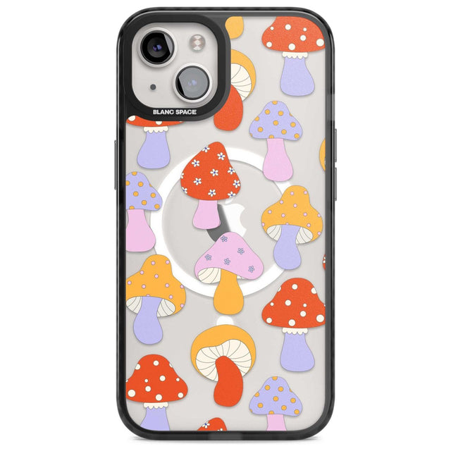 Happy Shrooms Phone Case iPhone 15 Plus / Magsafe Black Impact Case,iPhone 15 / Magsafe Black Impact Case,iPhone 14 Plus / Magsafe Black Impact Case,iPhone 14 / Magsafe Black Impact Case,iPhone 13 / Magsafe Black Impact Case Blanc Space