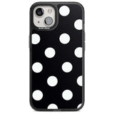 Chic Black Polka Dot Phone Case iPhone 15 / Magsafe Black Impact Case,iPhone 15 Plus / Magsafe Black Impact Case,iPhone 13 / Magsafe Black Impact Case,iPhone 14 / Magsafe Black Impact Case,iPhone 14 Plus / Magsafe Black Impact Case Blanc Space