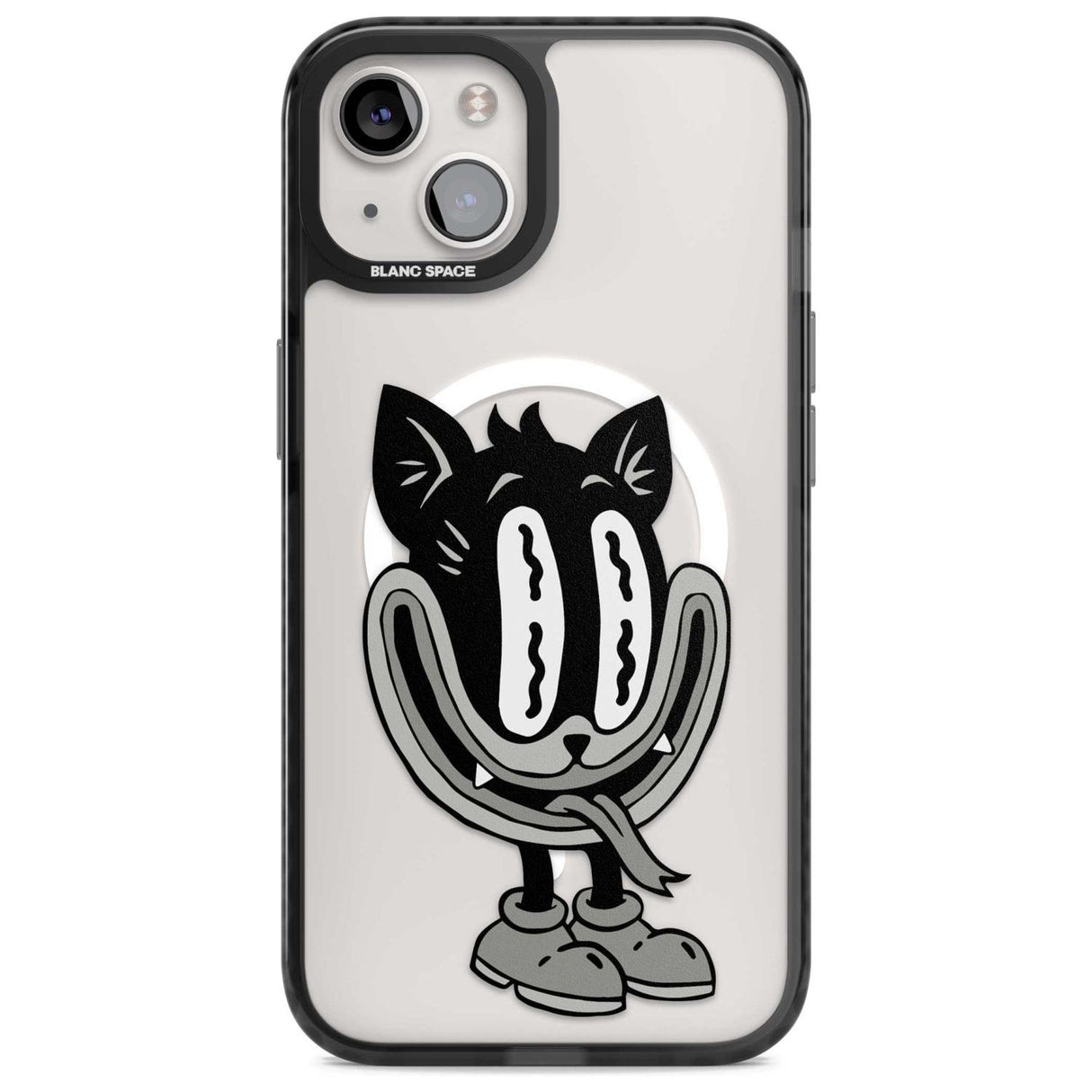 Faded Feline Phone Case iPhone 15 Plus / Magsafe Black Impact Case,iPhone 15 / Magsafe Black Impact Case,iPhone 14 Plus / Magsafe Black Impact Case,iPhone 14 / Magsafe Black Impact Case,iPhone 13 / Magsafe Black Impact Case Blanc Space