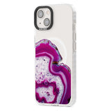 Violet & White Swirl Agate Crystal Clear Design