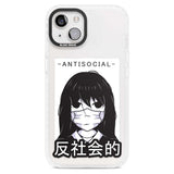 Anti-Social Phone Case iPhone 15 Plus / Magsafe Impact Case,iPhone 15 / Magsafe Impact Case Blanc Space