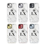 Personalised Initials with Crown on White Marble Custom Phone Case iPhone 15 Pro Max / Black Impact Case,iPhone 15 Plus / Black Impact Case,iPhone 15 Pro / Black Impact Case,iPhone 15 / Black Impact Case,iPhone 15 Pro Max / Impact Case,iPhone 15 Plus / Impact Case,iPhone 15 Pro / Impact Case,iPhone 15 / Impact Case,iPhone 15 Pro Max / Magsafe Black Impact Case,iPhone 15 Plus / Magsafe Black Impact Case,iPhone 15 Pro / Magsafe Black Impact Case,iPhone 15 / Magsafe Black Impact Case,iPhone 14 Pro Max / Black 