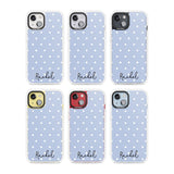 Personalised Simple Light Blue Dots Custom Phone Case iPhone 15 Pro Max / Black Impact Case,iPhone 15 Plus / Black Impact Case,iPhone 15 Pro / Black Impact Case,iPhone 15 / Black Impact Case,iPhone 15 Pro Max / Impact Case,iPhone 15 Plus / Impact Case,iPhone 15 Pro / Impact Case,iPhone 15 / Impact Case,iPhone 15 Pro Max / Magsafe Black Impact Case,iPhone 15 Plus / Magsafe Black Impact Case,iPhone 15 Pro / Magsafe Black Impact Case,iPhone 15 / Magsafe Black Impact Case,iPhone 14 Pro Max / Black Impact Case,i