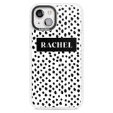 Personalised Black Bar & Dots Custom Phone Case iPhone 15 Plus / Magsafe Impact Case,iPhone 15 / Magsafe Impact Case Blanc Space