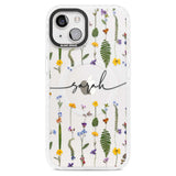 Personalised Wildflower Floral Custom Phone Case iPhone 15 Plus / Magsafe Impact Case,iPhone 15 / Magsafe Impact Case Blanc Space