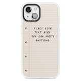 Personalised School Paper Custom Phone Case iPhone 15 Plus / Magsafe Impact Case,iPhone 15 / Magsafe Impact Case Blanc Space