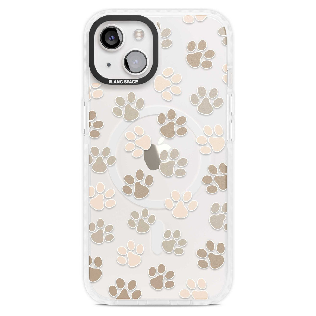 Paw Prints Phone Case iPhone 15 Plus / Magsafe Impact Case,iPhone 15 / Magsafe Impact Case Blanc Space