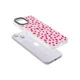 Red on Pink Dalmatian Polka Dot Spots