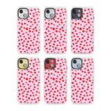 Red on Pink Dalmatian Polka Dot Spots