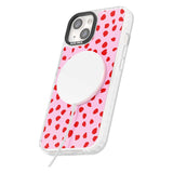 Red on Pink Dalmatian Polka Dot Spots