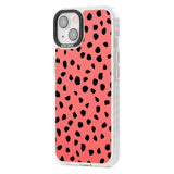 Black on Salmon Pink Dalmatian Polka Dot Spots Phone Case iPhone 15 Pro Max / Black Impact Case,iPhone 15 Plus / Black Impact Case,iPhone 15 Pro / Black Impact Case,iPhone 15 / Black Impact Case,iPhone 15 Pro Max / Impact Case,iPhone 15 Plus / Impact Case,iPhone 15 Pro / Impact Case,iPhone 15 / Impact Case,iPhone 15 Pro Max / Magsafe Black Impact Case,iPhone 15 Plus / Magsafe Black Impact Case,iPhone 15 Pro / Magsafe Black Impact Case,iPhone 15 / Magsafe Black Impact Case,iPhone 14 Pro Max / Black Impact Ca