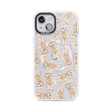 Cockapoo (Champagne) Watercolour Dog Pattern Phone Case iPhone 15 Plus / Magsafe Impact Case,iPhone 15 / Magsafe Impact Case Blanc Space