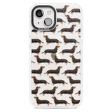 Dachshund (Black & Tan) Watercolour Dog Pattern Phone Case iPhone 15 Plus / Magsafe Impact Case,iPhone 15 / Magsafe Impact Case Blanc Space