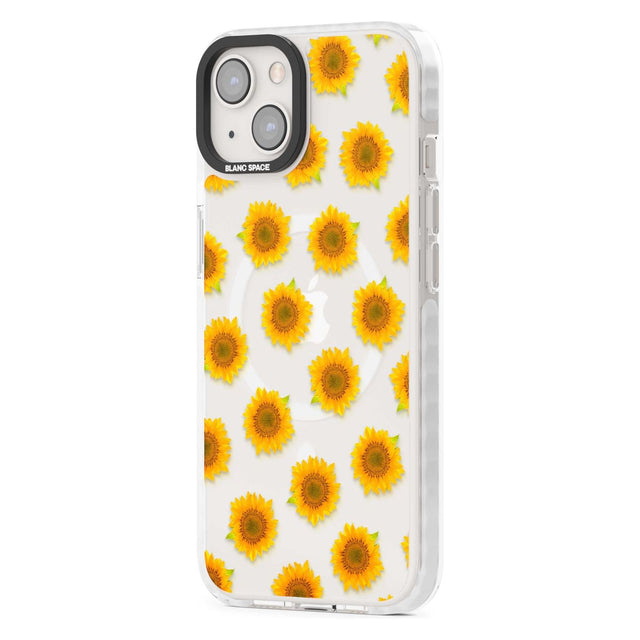 Sunflowers Transparent Pattern