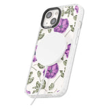 Purple Blossoms Transparent Floral