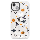 Halloween Mix Pattern Phone Case iPhone 15 Plus / Magsafe Impact Case,iPhone 15 / Magsafe Impact Case Blanc Space