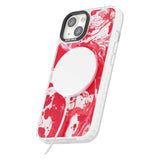 Red & White - Marbled Paper