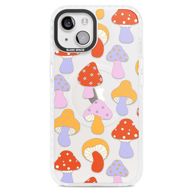 Happy Shrooms Phone Case iPhone 15 Plus / Magsafe Impact Case,iPhone 15 / Magsafe Impact Case Blanc Space